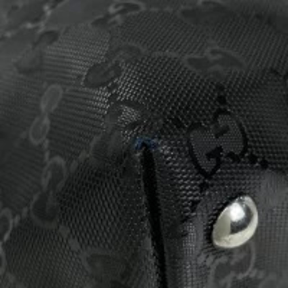 Gucci Imprime Black GG Canvas Shoulder Tote Bag Black